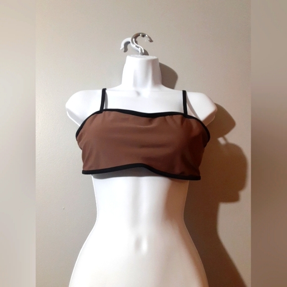 Unbranded Other - Ladies Unbranded Padded Bra Brown Black  Size Large  Athletic Active Wear